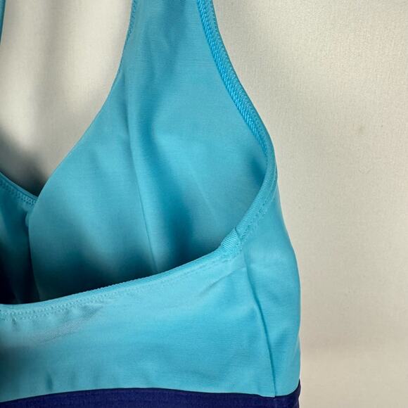 Under Amour Teal & Blue Color Block Stretch Padded Cross Back Sport Bra Sz XS - Picture 6 of 8